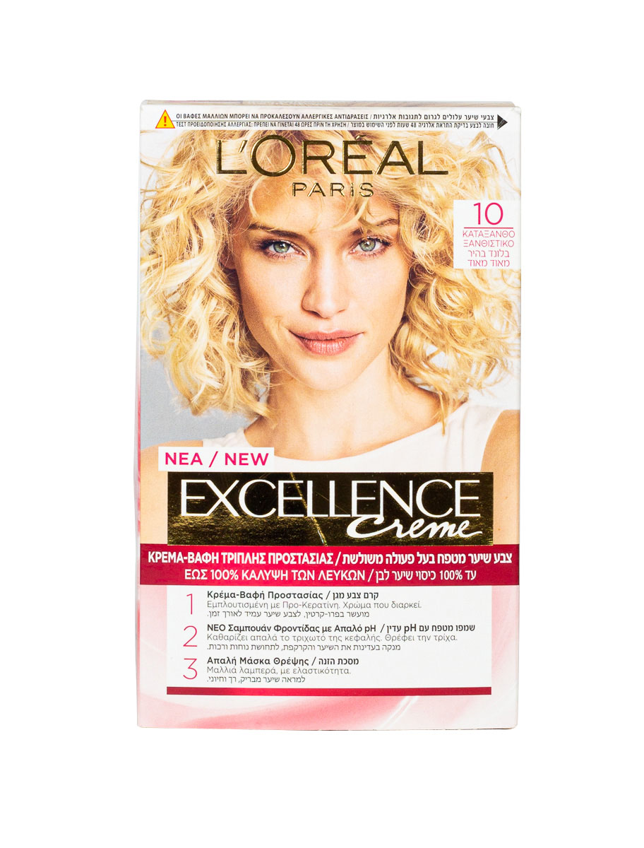 L'oreal Excellence N.10 κατάξανθο ξανθιστικό βαφή μαλλιών