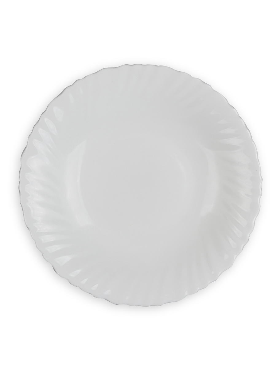 Πιάτο βαθύ λευκό οπαλίνα κυματιστό 22cm