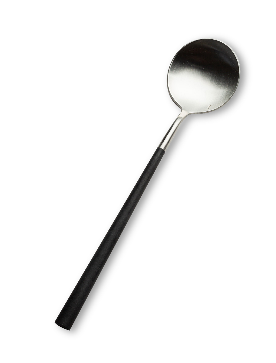 Κουτάλι φαγητού από ανοξείδωτο ατσάλι New Black 22cm